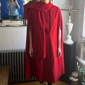 Vintage 1960s Mod Wool Cape Coat
